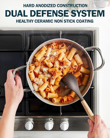 Набір посуду Cook N Home: 10 предметів, антипригарне покриття, кераміка, індукція, жовтий