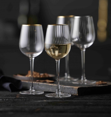Келихи для білого вина Lyngby Glass Palermo, білі, 300 мл, 4 шт.