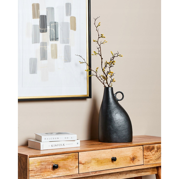 Декоративна металева ваза NARBADA, 36 см, чорна