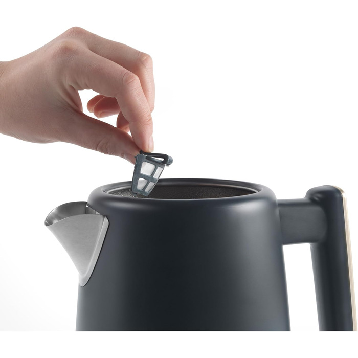 Електричний чайник Salter Marino 1.7L з функцією швидкого кип'ятіння 3KW, знімний фільтр від накипу, поворотна база 360°, захист від сухого кип'ятіння, автоматичне вимкнення (UK-штекер)