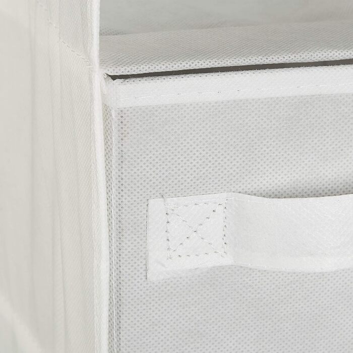 Органайзер для шафи Relaxdays з тканини, 6 відділень, 2 шухляди, сірий, флізелін, 82 x 30 x 14,5 см