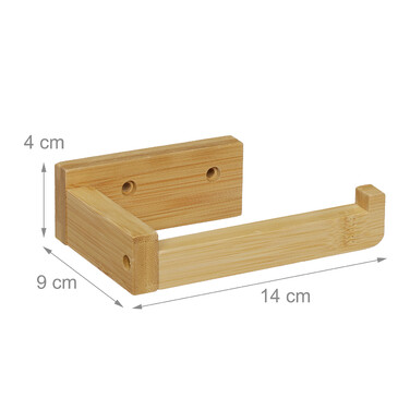 Relaxdays Bamboo Toilet Paper Holder