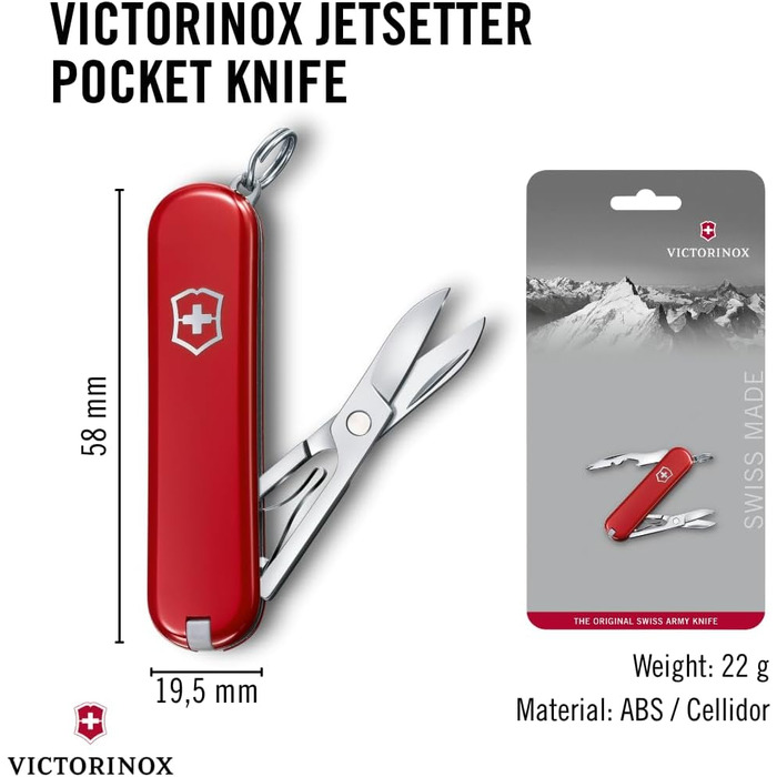 Мультитул Victorinox Jetsetter: швейцарський ніж з 7 функціями, магнітна викрутка Phillips, відкривачка для пляшок