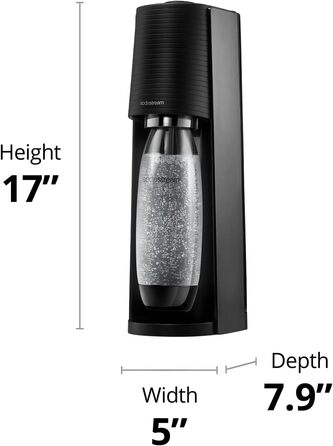 SodaStream Terra - Газовий напій SodaStream, чорний колір, з CO2 балончиком та пляшкою DWS