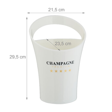 Relaxdays 2-Bottle Champagne Cooler in White