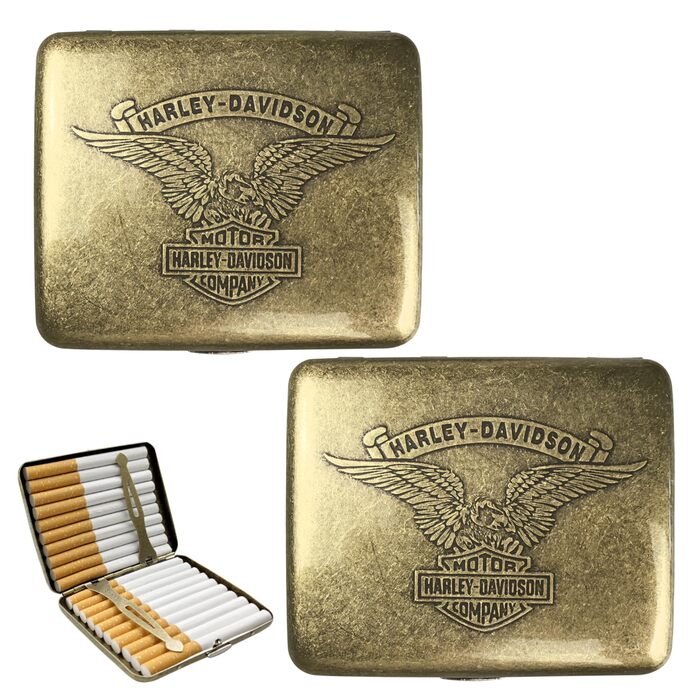 Металеве етажерка для сигарет на 20 шт. з бронзовим орлом, 2 шт. (85 мм)