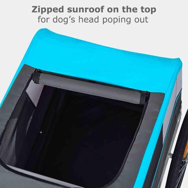 Фаркоп для собак Tiggo VS Pets M: велосипедний причіп для собак, блакитний