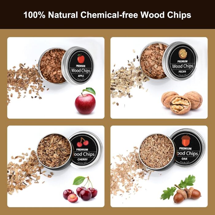 Набір для приготування коктейлів з димом: ретро-набір для віскі та бурбона з ліхтариком, 4 смаки