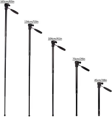 Штатив відео MOJOGEAR 140 см з тримачем для смартфона - алюмінієвий штатив для камери DSLR, екшн-камери, телефону, з кульковою головкою, швидкознімною платформою, сумкою