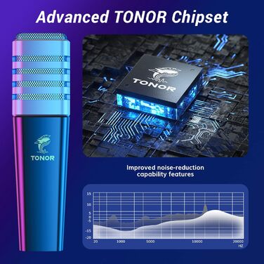 TONOR TC30 RGB мікрофон конденсаторний з підставкою, поп-фільтром та мікрофонною павутиною для стрімінгу, подкастингу, запису голосу, Twitch, сумісний з ноутбуком та ПК