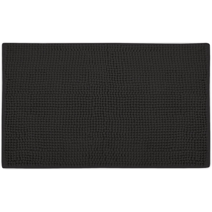 Килимок для ванної кімнати Beautissu BeauMare WR, 50x80 см, чорний, з мікрофібри, антиковзаючий, для ванної