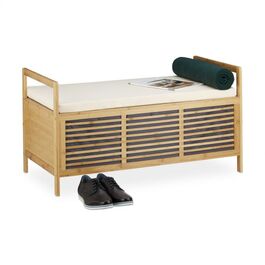 Бамбуковий табурет Relaxdays з місцем для зберігання