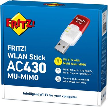USB Wi-Fi адаптер FRITZ!WLAN Stick AC 430 (Міжнародна версія)