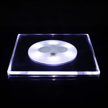 MEDOYOH Square Cool White LED Coasters for Drinks, ON/Off Switch Drink Coasters Set, Waterproof Coasters Glowing for Glasses Bottles Parties Weddings Bar Christmas (Cool White LED, 6-Piece Set)