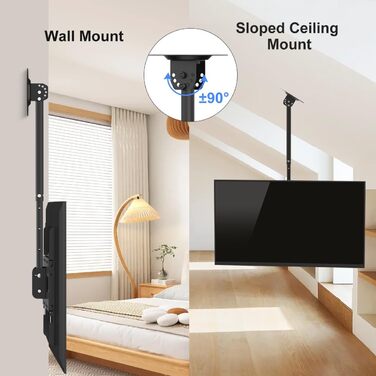 Suptek Height Adjustable TV Wall Mount for LCD LED Plasma Flat Screens - Tilting & Swivel (37-75 inch)