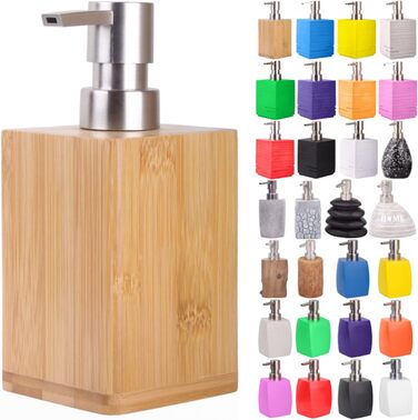 Дозатор для мила | Широкий вибір стильних дозаторів для мила | Сучасний дизайн | Чудовий акцент для будь-якої ванної кімнати (бамбук)