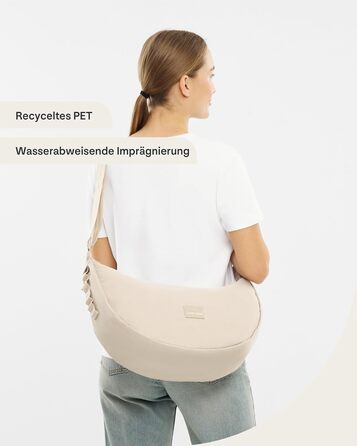 Сумка через плече Johnny Urban Ally Medium Grau (10л) - Місячна форма, водонепроникна, регульований ремінець