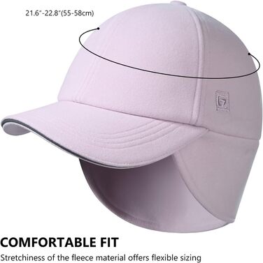 Муска для волосся GADIEMKENSD з флісу, відбиваюча зимова шапка з регульованим обличчям та навушниками (55-58, фіолетовий)