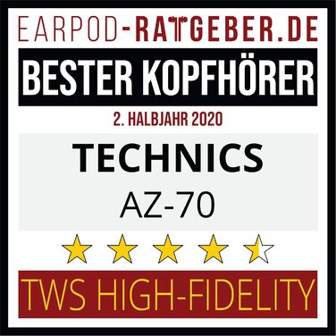 Навушники бездротові Technics EAH-AZ70WE-S Premium з шумозаглушенням, сріблясті