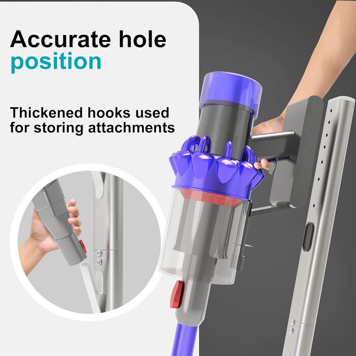 OUTBROS Vacuum Cleaner Stand Compatible with Dyson V15 V12 V11 V10 V8 V7-DC30 DC31 DC34 DC35 Floor Stand, Universal Vacuum Cleaner Stand, Black