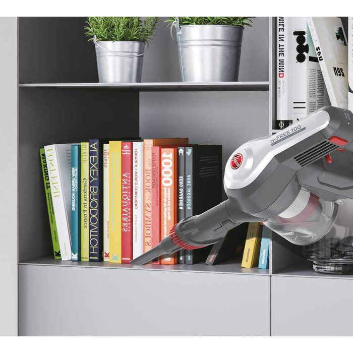 Hoover Cordless Vacuum Cleaner Pet Hair H-FREE 100 PETS Bagless + Pet Turbo Brush I Up to 40 Minutes Run Time I Cordless Vacuum with LED, XL Dust Container & Parking Function I Cordless Vacuum with Crevice Nozzle & Dust Brush
