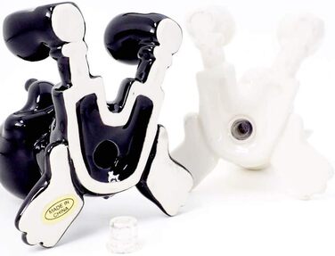 Enesco Disney Ceramics Salt and Pepper Shakers Mickey Mouse, Sitting, 8.9 cm, Black and White