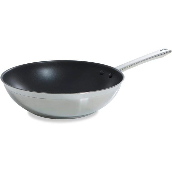 BK Cookware сковорода універсальна з керамічним антипригарним покриттям 28 см з кришкою, індукційна, нержавіюча сталь, склокришка, без PFAS, для посудомийної машини