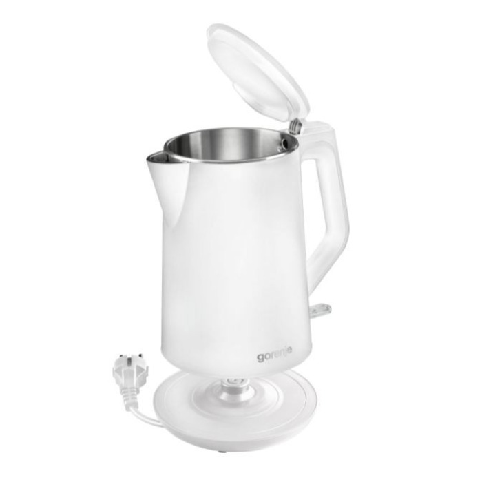 Електричний чайник Gorenje K15DWW, 2200 Вт, 1,5 л, білий