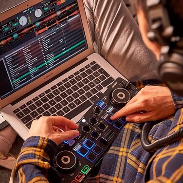 DJ контролер Hercules DJControl Starlight - портативний 2-Deck з 8 Pads, Serato DJ Lite для PC/MAC