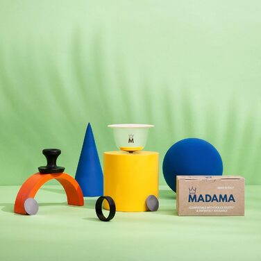 Madam - Refillable and reusable capsule, compatible with Dolce Gusto. Stainless steel and food-grade silicone. 100% Made in Italy. Pack of 2 coffee pads