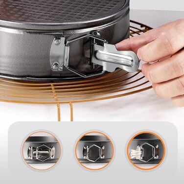 Форма для випічки Springform Ø 26/22/16 см, кругла, з антипригарним покриттям та знімним дном