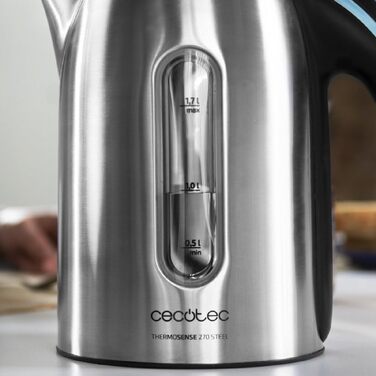 Електричний чайник Cecotec ThermoSense 120 .1 L з бездротовою основою, фільтром від накипу та нержавіючою сталлю