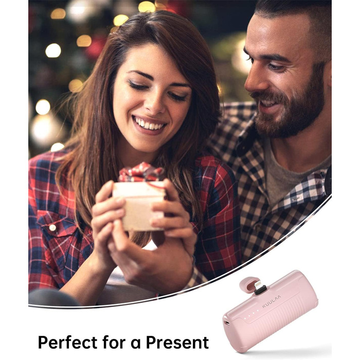 Портативний повербанк 4500mAh з PD для iPhone (персиково-рожевий)