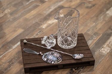 Buddy's Bar - Mixing Set, Mixing Glass 500 ml, heavy-duty quality, 27 cm bar spoon, strainer/bar sieve, stainless steel highly polished, food-safe, dishwasher-safe, bar set including gift box