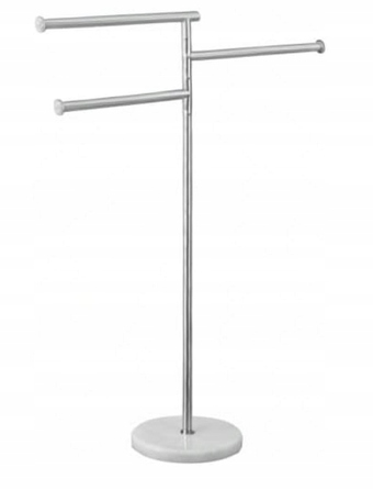 Підлоговий вішак для рушників у ванну кімнату з мармуровою основою, 102 см