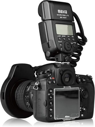 Makro спалах Meike MK-14EXT-N з LED AF Assist для камер Nikon (D5100, D3200, D3300, D5200, D90, D850, D3500)