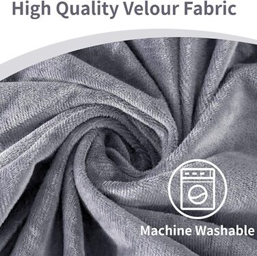 Подушка для вагітних Caliyo 2 шт. U-подібної форми, для сну на боці, з чохлом, велика подушка для годування, подушка для вагітних та комфортна подушка для дорослих (сірий, кристалевий велюр)