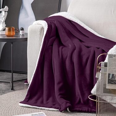 Плед Mixibaby для дому, теплий та м'який, 150 x 200 см, фіолетовий