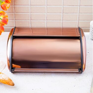 KING HOFF Металева ланчбокс для хліба (чорна, рожеве золото)