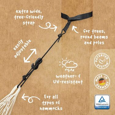 LA SIESTA TreeMount Black Multi-Surface Mounting System for Hammocks