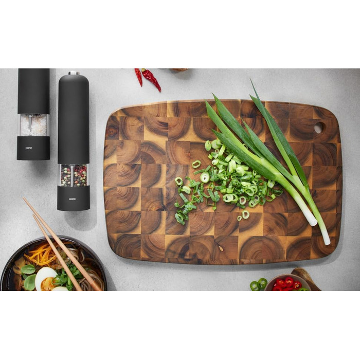 Професійна торцева дошка для нарізки KESPER з дерева акації, 42 x 30 x 4 см, натуральний колір