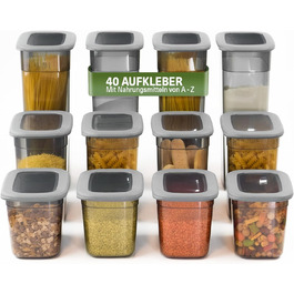Набір контейнерів для зберігання продуктів з кришкою (12 шт.) – герметичні, кутові, BPA-free. Ідеально для борошна, мюслі, цукру. Органайзери для кухні