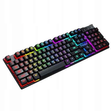 Мембранна підсвічена клавіатура T-WOLF TF20, USB, чорна