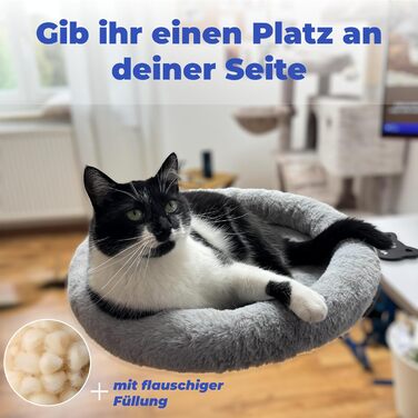 Столик для дому та офісу з кошиком для кота - зручний, стабільний та миючий - діаметр 40 см, посилений, новий