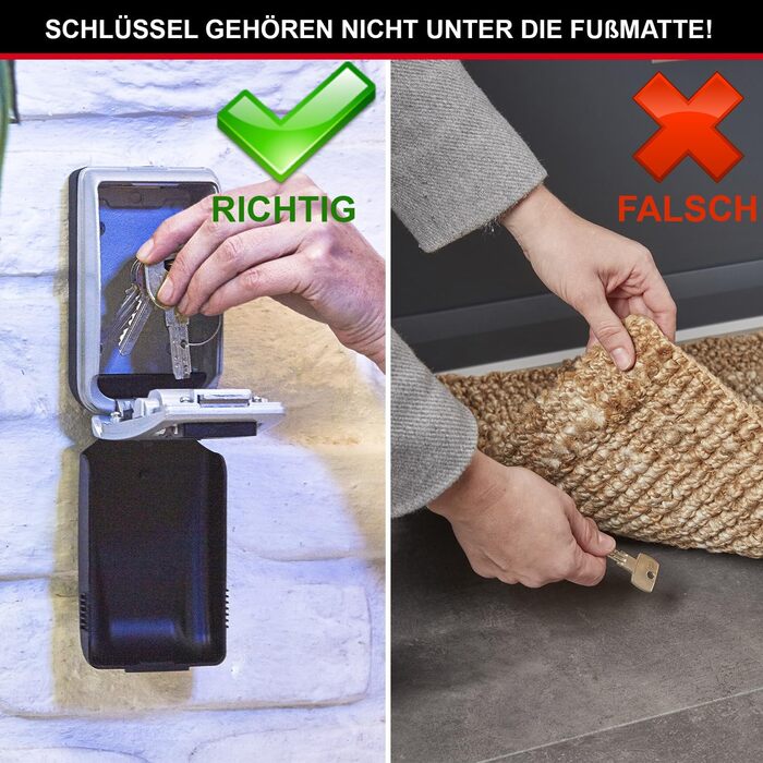 Сейф для ключів Master Lock з підсвічуванням цифр, настінний, для зовнішнього використання, 12.6 x 7.2 x 5.2 см