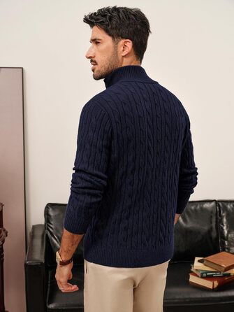 Кардиган чоловічий PJ PAUL JONES з блискавкою та стоячим коміром, в'язаний з дрібним візерунком, колір морської хвилі