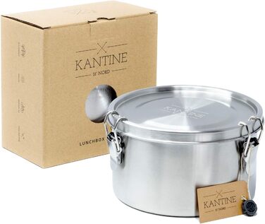 Ланчбокс з нержавіючої сталі Kantine 51° Nord, герметичний контейнер для їжі Bento, 1200 мл, без пластику, для дорослих і дітей