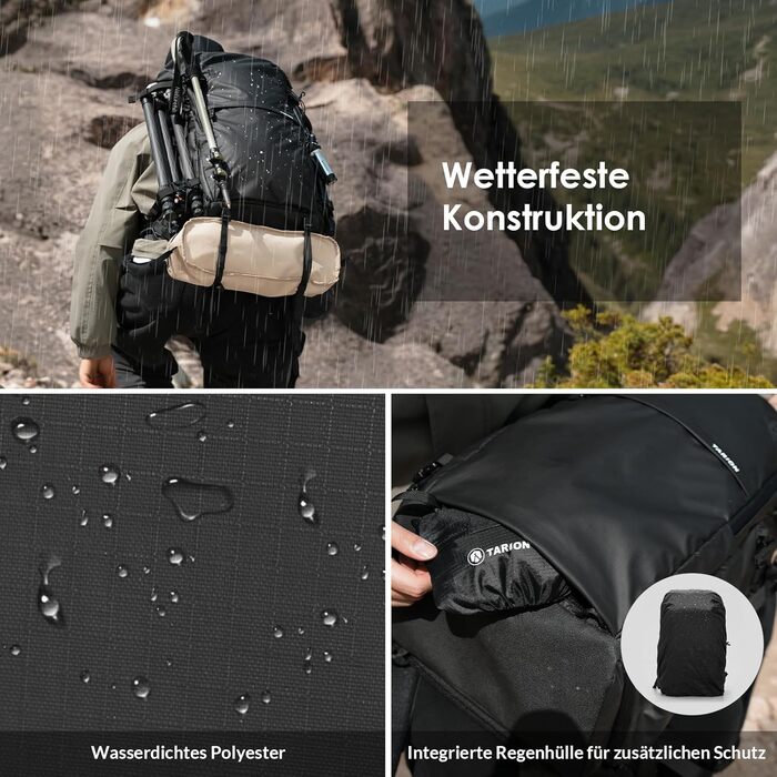 Рюкзак для фотоапарата TARION: водонепроникний, 35L, з відділенням для 16
