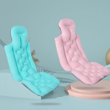 Подушка для ванни Fenteer, комфортний килимок для ванної, повнорозмірна SPA-матрац, 78x35x40 см, рожева