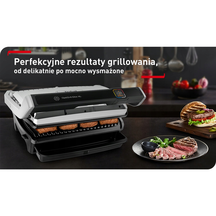 Складаний електричний гриль Tefal Optigrill Elite XL GC760D30, 2200 Вт